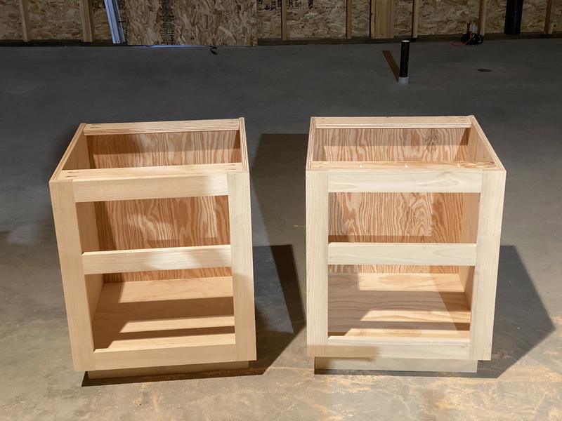 Cabinet boxes built in our shop