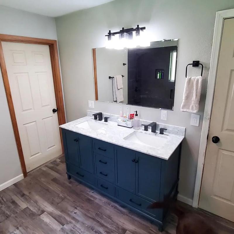 New vanity and lighting